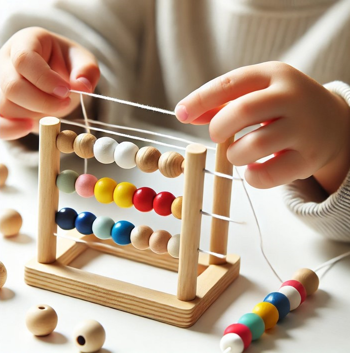 Nino genio jugando montessori